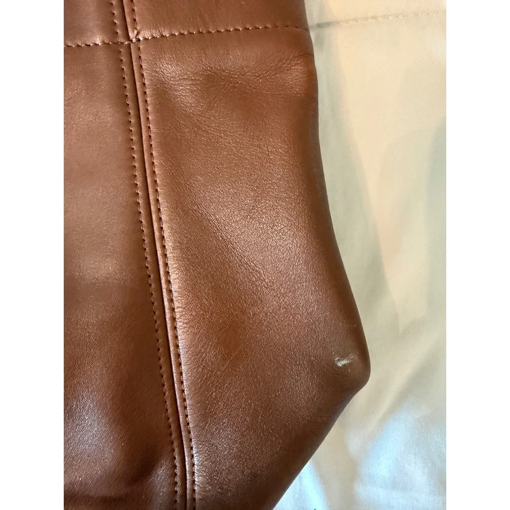 Vintage Coach Brown Leather Tote Bag USA Made G7H-4157 Brass Hardware Handbag